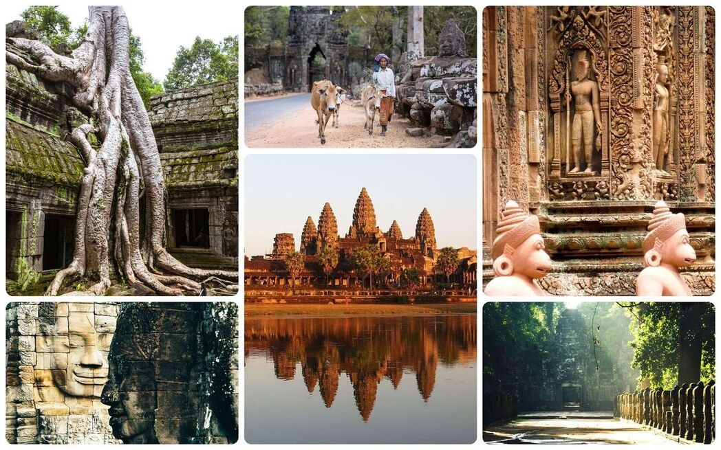 Collage les temples dAngkor
