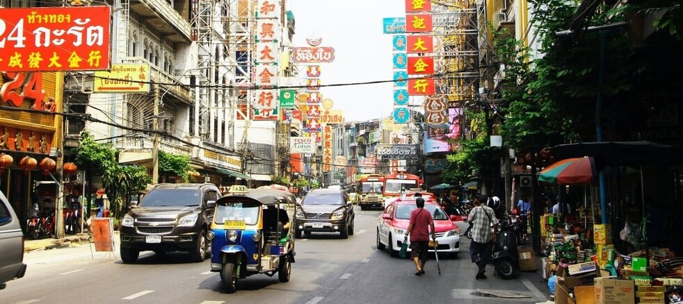 Le quartier de Yaowarat l'un des plus anciens de Bangkok connu sous le nom de Chinatown