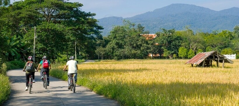 Balade à vélo dans la campagne autour de Chiang Maï