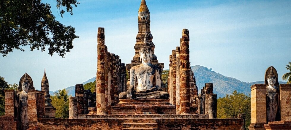 Un des vestiges de l'ancienne capitale de Sukhothai