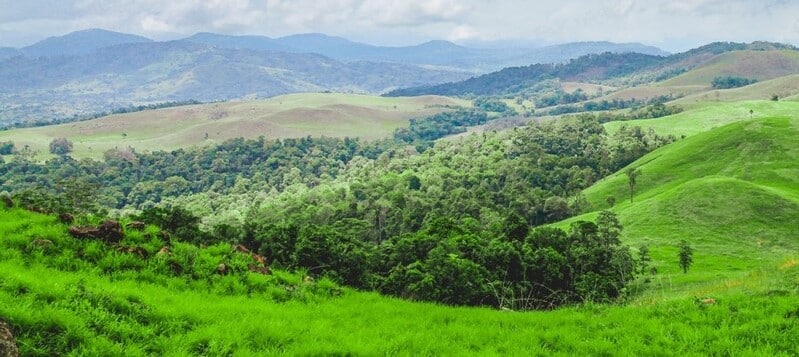 Paysages du parc national de Virachey dans la province du Ratanakiri